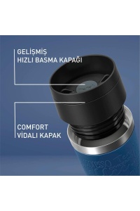 Tefal Travel Mug Classic Albastru Design Soft-Touch 100 Antiscurgere - Img 4