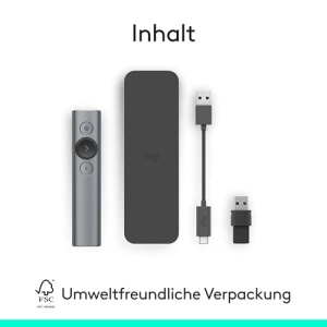 Telecomanda prezentari Logitech Spotlight Bluetooth si USB 30m Gri - Img 10