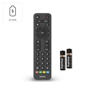 Telecomanda Universala Hama, pentru 2 dispozitive, cu butoane mari, neagra - Img 2