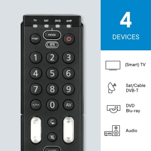 Telecomanda Universala One For All Essence 4 - Control pentru 4 dispozitive TV, DVD, Blu-ray, Audio - Img 2