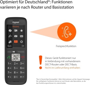Telefon DECT Gigaset CL660HX, mobil cu ladeschala, display color, negru - Img 2