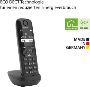 Telefon fara fir Gigaset AS690HX cu display mare, negru, compatibil cu routere - Img 5