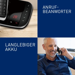 Telefon fara fir Panasonic KX-TGJ320GB cu robot telefonic, sistem hands-free, LCD color, securitate DECT, radiatii reduse, baterie de lunga durata, negru - Img 4