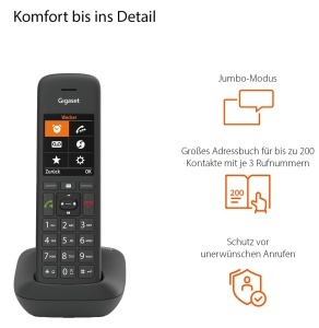 Telefon fix Gigaset C575 Negru Ecran mare TFT 200 contacte - Img 4