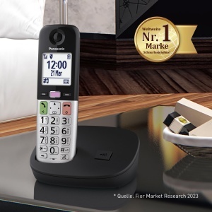 Telefon Panasonic KX-TGU410EXB Negru si Argintiu Display mare Compatibil cu aparate auditive - Img 9