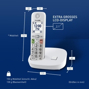 Telefon Panasonic KX-TGU410EXW fara fir display LCD compatibil cu aparate auditive - Img 7