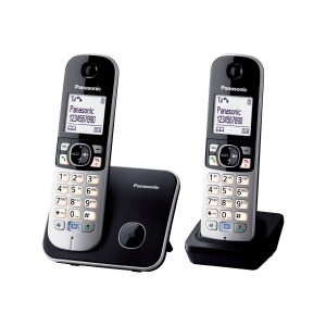 Telefon wireless Panasonic KX-TG6812GB DUO Negru Eco Mode Blocare apeluri