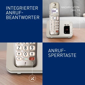 Telefon wireless Panasonic KX-TGE260GN cu functie de blocare apeluri si volum ridicat - Img 4