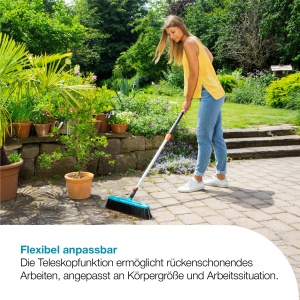 Teleskop Stiel pentru gradinarit Gardena 90-145 cm, din aluminiu, ajustabil - Img 2