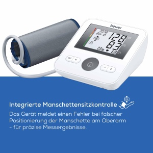 Tensiometru Beurer BM 27 cu control de potrivire a mansetei, validat clinic, pentru circumferinta bratului de 22-42 cm, indicator de risc, detectarea aritmiei, notificarea erorilor de aplicare - Img 6