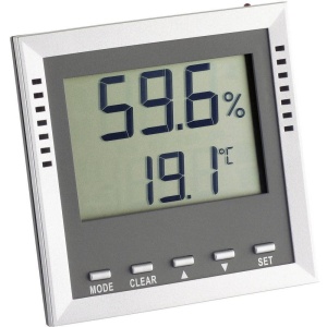 Termometru digital TFA Dostmann Klima Guard, control temperatura si umiditate, gri