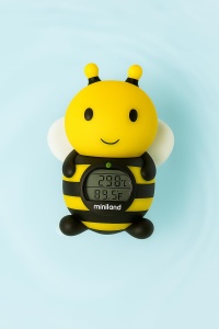 Termometru pentru baie Miniland Wasserthermometer, cu functie de timer, design alb - Img 4