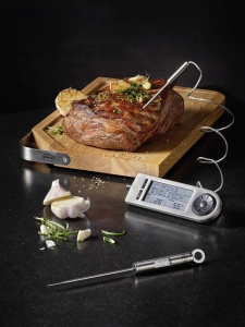 Termometru pentru carne Rosle, cu magnet, interval -20C - 250C, argintiunegru - Img 6
