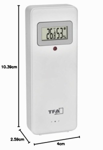 Termometru si higrometru TFA Dostmann 30.3247.02, cu display, alb - Img 2