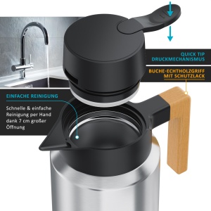 Termos Arendo 1200 ml Inox Dublu Izolat BPA-Free - Img 4