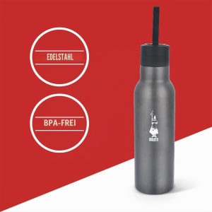 Termosflasca Bialetti, inox, 500 ml, gri, mentine bauturile 12h calde si 24h reci - Img 4