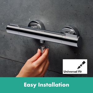 Termostat de dus hansgrohe Ecostat Element, crom, cu SafetyStop si EcoStop - Img 5