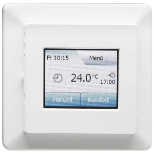 Termostat electronic pentru incalzire in pardoseala Stiebel Eltron RTF-TC, alb, cu display tactil