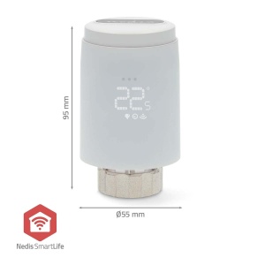 Termostat inteligent pentru calorifere Nedis Zigbee 3.0, cu LED, baterie - Img 5