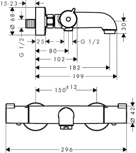 Termostat pentru cada hansgrohe Ecostat 1001 CL, crom, cu SafetyStop, 20 lmin - Img 7