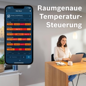 Termostat pentru calorifere Bosch Smart Home Heizkorperthermostat II M, set 3 buc, Zigbee - Img 2