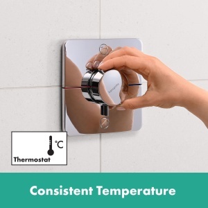 Termostat Submontat hansgrohe ShowerSelect Comfort Q, 2 Functii, Crom - Img 7