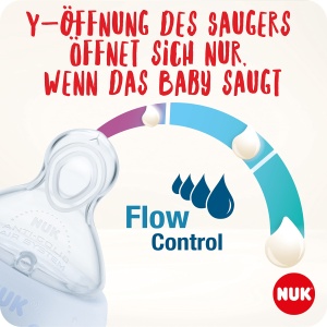 Tetina NUK First Choice+ Flow Control pentru biberoane | 6-18 luni |Supapa anti-colici | Fara BPA | 2 bucati - Img 3