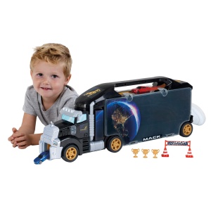 Theo Klein 3500 Mack Collective Box Truck cu rampa de plecare integrata | 26 compartimente de depozitare | Rampa pentru curse cool | Dimensiuni: 62,9 cm x 12 cm x 23,6 cm | Jucarii pentru copii de la 3 ani - Img 2