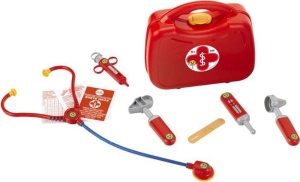 Theo Klein 4265 Geanta medic cu accesorii I Stetoscop, seringa, termometru si multe altele I Dimensiuni: 21,5 cm x 9 cm x 20 cm I Jucarii pentru copii cu varsta de 3 ani si peste
