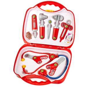 Theo Klein 4383 Cazul medicului | Geanta medicala din 14 piese cu stetoscop, termometru, seringa si maner practic de transport | Dimensiuni: 28 cm x 9,5 cm x 22 cm | Jucarii pentru copii de la 3 ani - Img 3