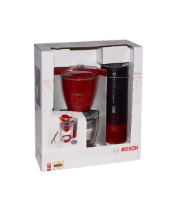 Theo Klein 9577 Bosch Aparat de cafea I Replica potrivita pentru copii cu filtru de cafea rezervor de apa si debit prin simpla apasare a unui buton I