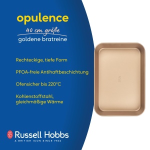 Tigaie adanca Russell Hobbs Opulence, 40 cm, antiaderenta, PFOA-free, aurie - Img 2