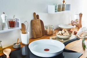 Tigaie ceramica Tefal Ceramic Control 28 cm, inductie, alba, cu indicator temperatura - Img 4