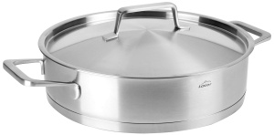Tigaie cu capac Lacor Foodie 24x65 cm otel inoxidabil gri