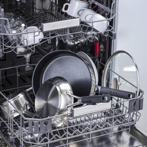 Tigaie din inox KitchenAid Classic, 3 piese, 20 cm, 24 cm, 28 cm, argintie - Img 7