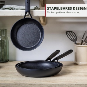 Tigaie KitchenAid Classic Forged, 24cm, Antiaderenta, Neagra - Img 8