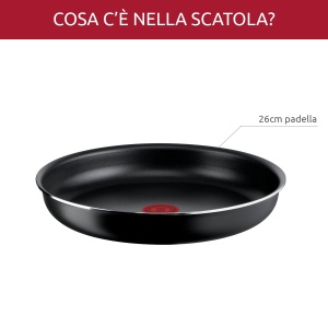 Tigaie Lagostina Ingenio Essential + O 26 cm, antiaderenta, din aluminiu pentru gaz si cuptor, cu indicator de gatit cu semnal termic, utilizabila cu maner detasabil - Img 2