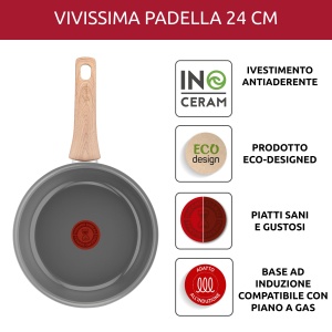 Tigaie Lagostina Vivissima, 24 cm, cu maner lung, antiaderenta, ceramica - Img 4