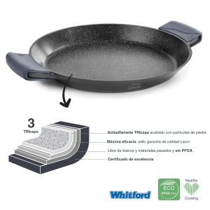 Tigaie paella Lacor 25440, Aluminiu, 40 cm, 9 portii - Img 3