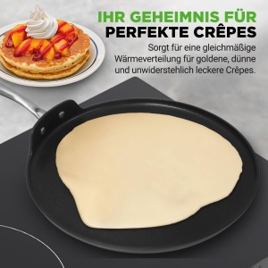 Tigaie pentru crepes Nutrichef 30 cm, aluminiu, antiaderenta, pentru toate tipurile de plite - Img 2