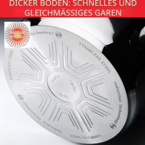 Tigaie Tefal Comfort Max 20 cm, Inductie, Antiaderenta, Inox, Rosu - Img 5