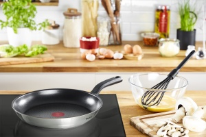 Tigaie Tefal Comfort Max 26 cm, Otel inoxidabil premium, Indicator de temperatura Thermo-Spot, Acoperire antiaderenta, Inductie G7260544, Negru, Argintiu - Img 6