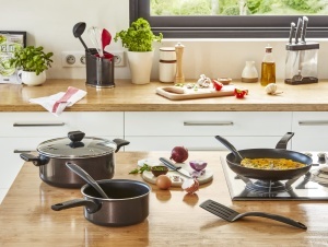 Tigaie Tefal Easy CookClean B5543202 24 cm Antiaderenta Capac inclus Compatibila cu plite pe gaz si electrice - Img 6