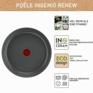 Tigaie Tefal Renew L2600402, 24 cm, Inductie, Culoare Gri - Img 2
