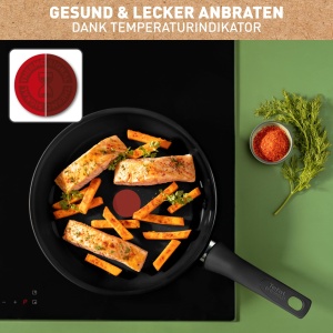 Tigaie Tefal Renew On Black 28 cm, ceramica, reciclata, neagra - Img 6