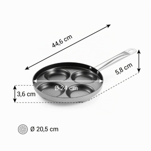 Tigaie Tescoma Grandchef pentru 4 oua 24 cm, inductie, spalare automata - Img 5