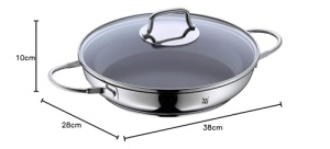 Tigaie WMF Devil Servier-Schmorpfanne 26 cm cu capac din sticla antiaderenta pentru toate tipurile de plite - Img 3