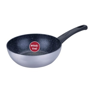 Tigaie wok Fackelmann Essential Crisp 20 cm ceramica antiaderenta negru