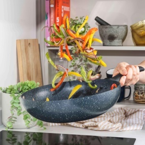 Tigaie Wok Russell Hobbs RH00851EU 28cm antiaderenta, albastra, BPAPFOA-free - Img 4