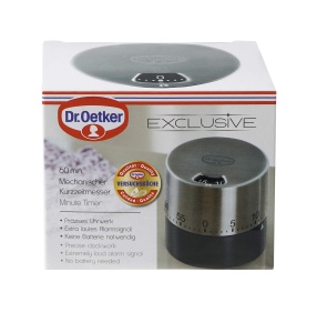 Timer mecanic Dr. Oetker, 60 minute, inox si plastic, gri-marosilver - Img 4